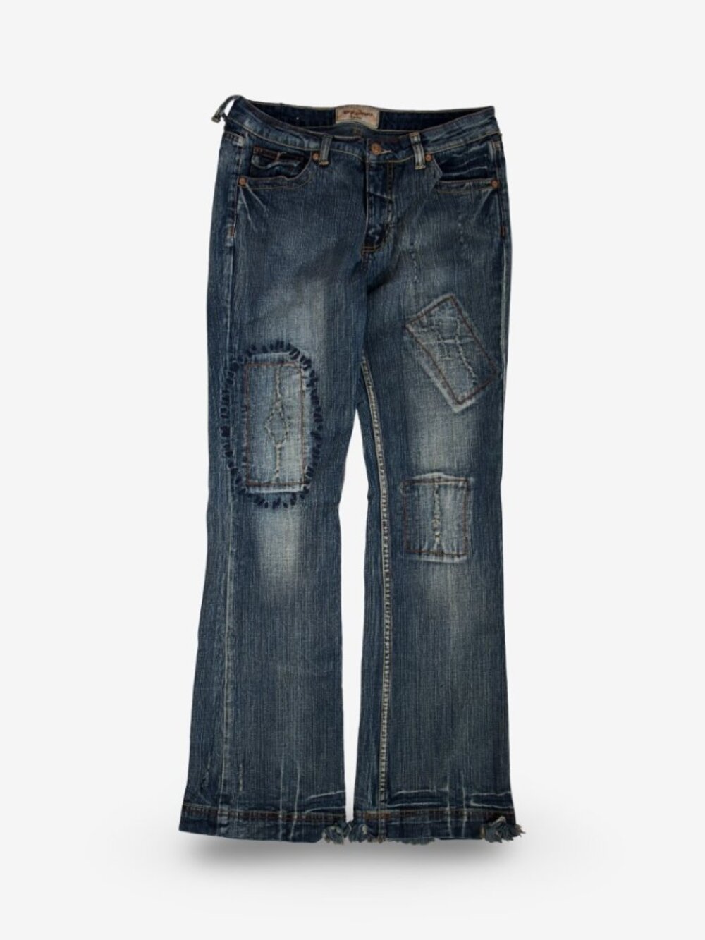 Y2K Pepe Jeans Flared Patchwork Women's Jeans